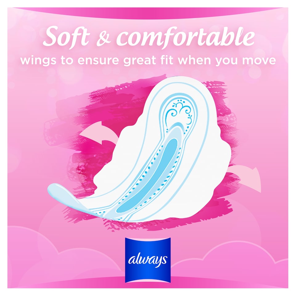 image 1 of Always Sensitive Long Size 2 Sanitary Towels With Wings 12 Pack