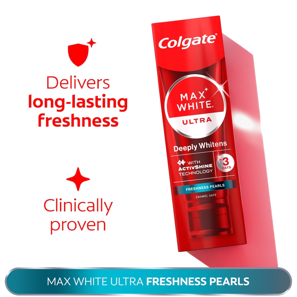 image 1 of Colgate Max White Ultra Fresh Pearls Whitening Toothpaste 75ml