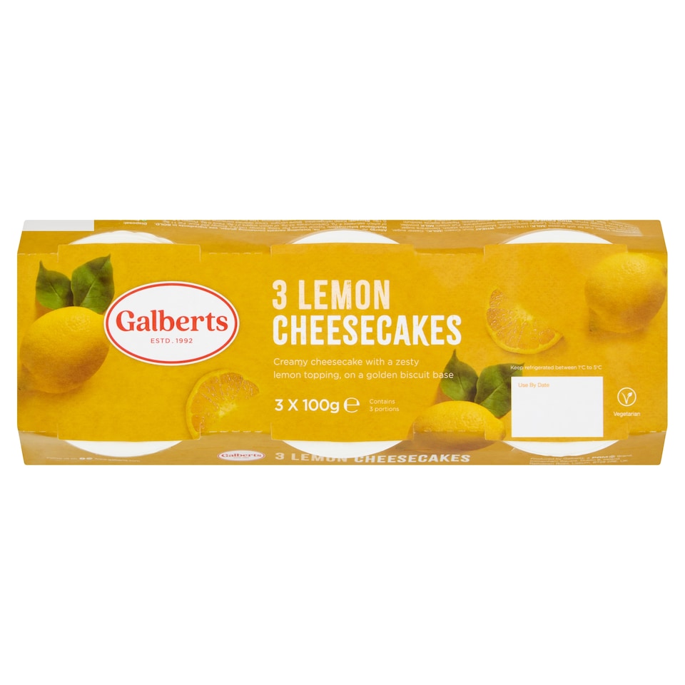 Galberts 3Pk Lemon Cheesecake 3x100G