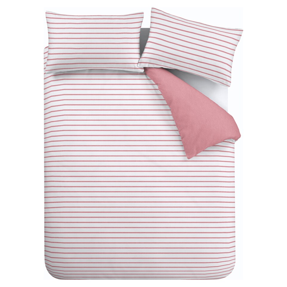 Tesco Snuggle Pink Jersey Duvet Set Kingsize