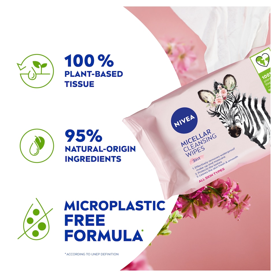 image 1 of NIVEA MicellAir Cleansing Face Wipes 25 Pack