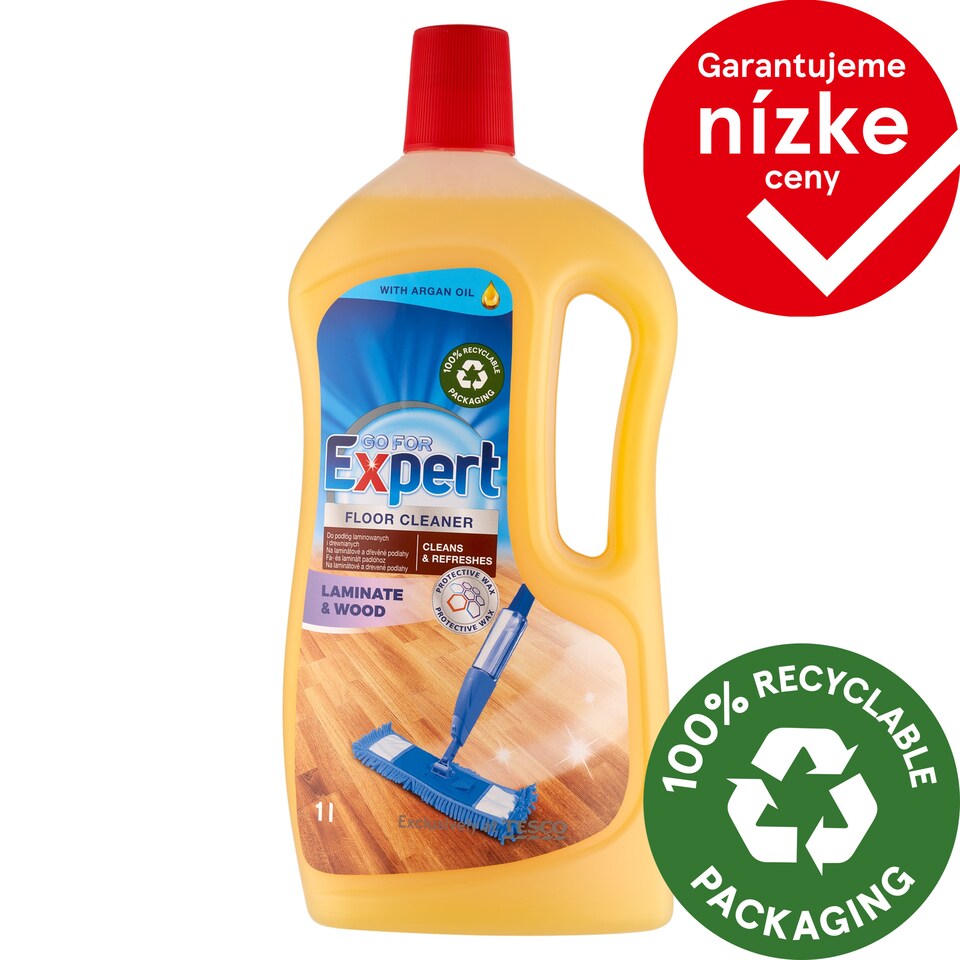 Go for Expert Laminate & Wood Floor Cleaner with Argan Oil 1 L