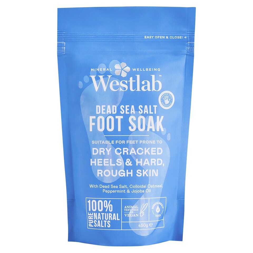 image 1 of Westlab Dead Sea Foot Soak with Colloidal Oatmeal, Peppermint & Jojoba Oil 450g