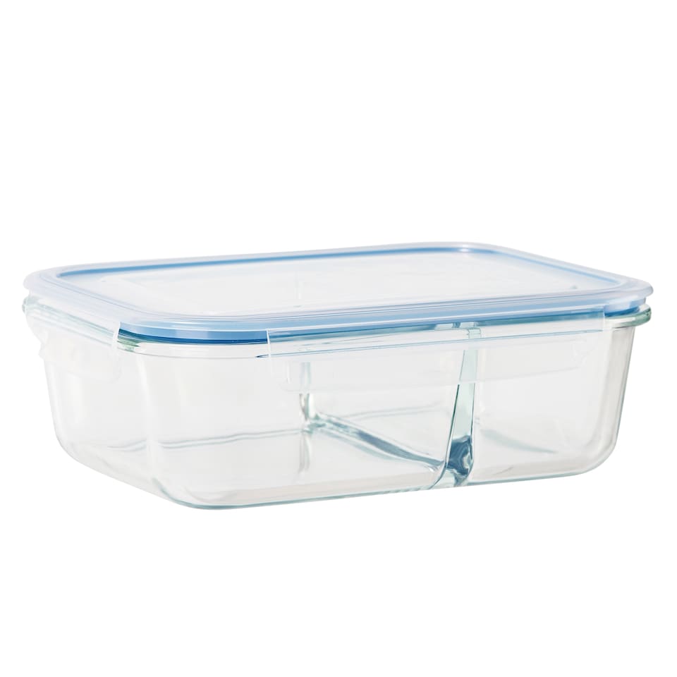 image 1 of Tesco Glass Food Storage 1.3L with Divider