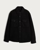 image 4 of F&F Boucle Textured Button Up Shacket with Wool in Black