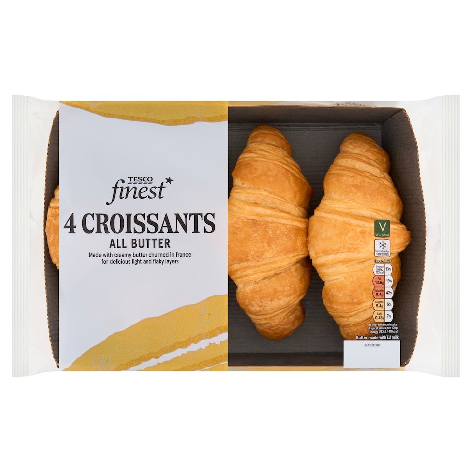 Tesco Finest All Butter Croissants 4 Pack