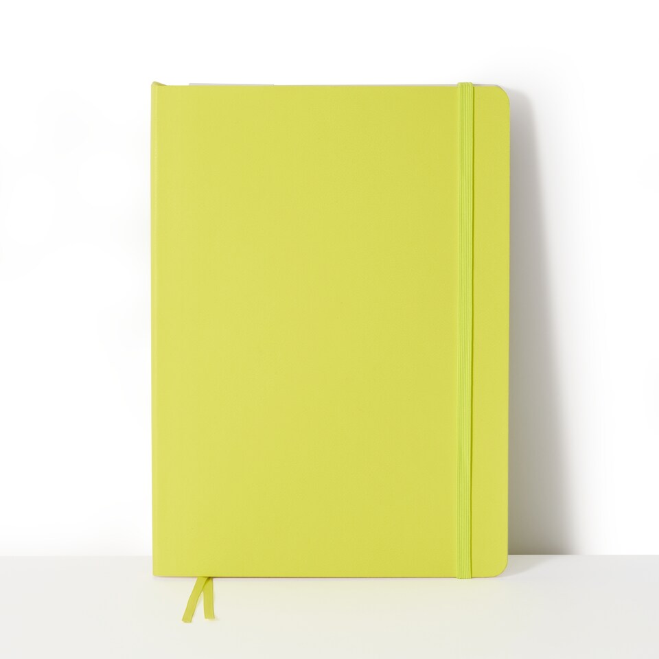 image 1 of Paperchase Agenzio Large Lime Ruled Notebook