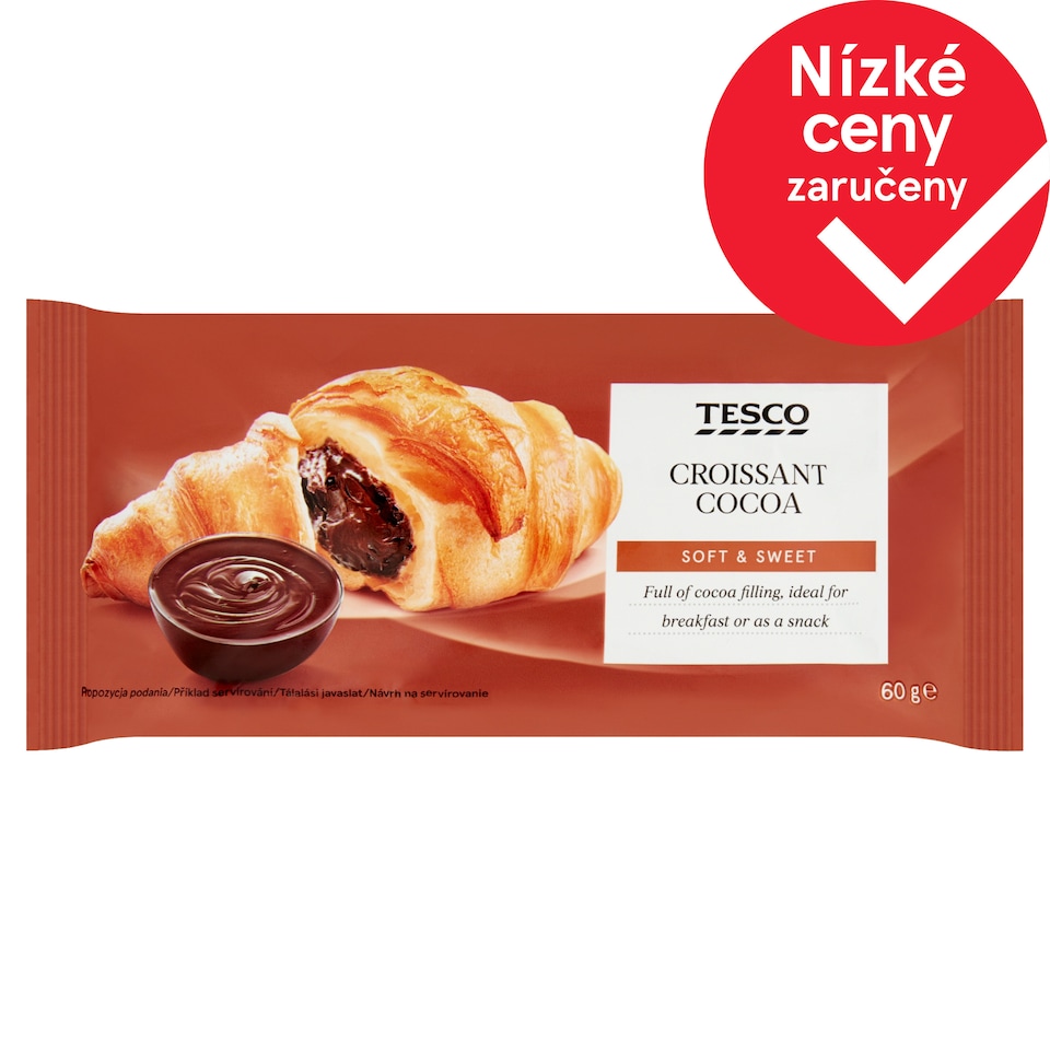 Tesco Croissant s kakaovou náplní 60g