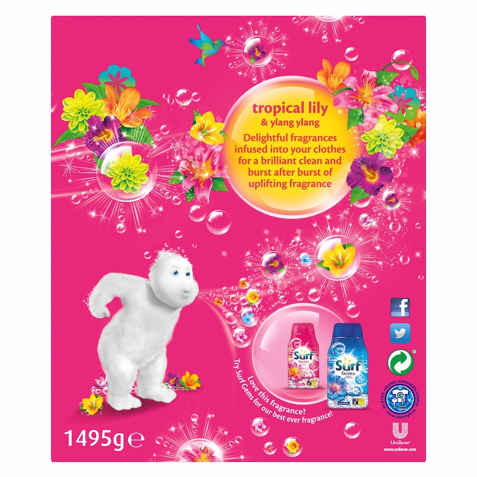 image 1 of Surf Tropical Lily Ylang Ylang Washing Powder 23 Wash 1495G