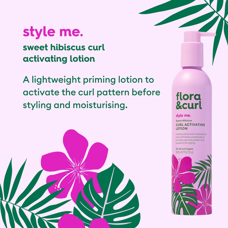 image 1 of Flora & Curl Sweet Hibiscus Curl Activating Lotion 300ml