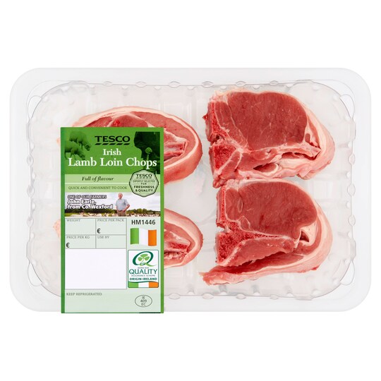 Tesco Irish Lamb Loin Chops 420G Tesco Groceries