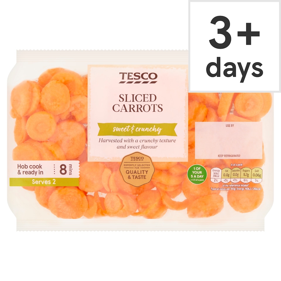 Tesco Sliced Carrots 300g