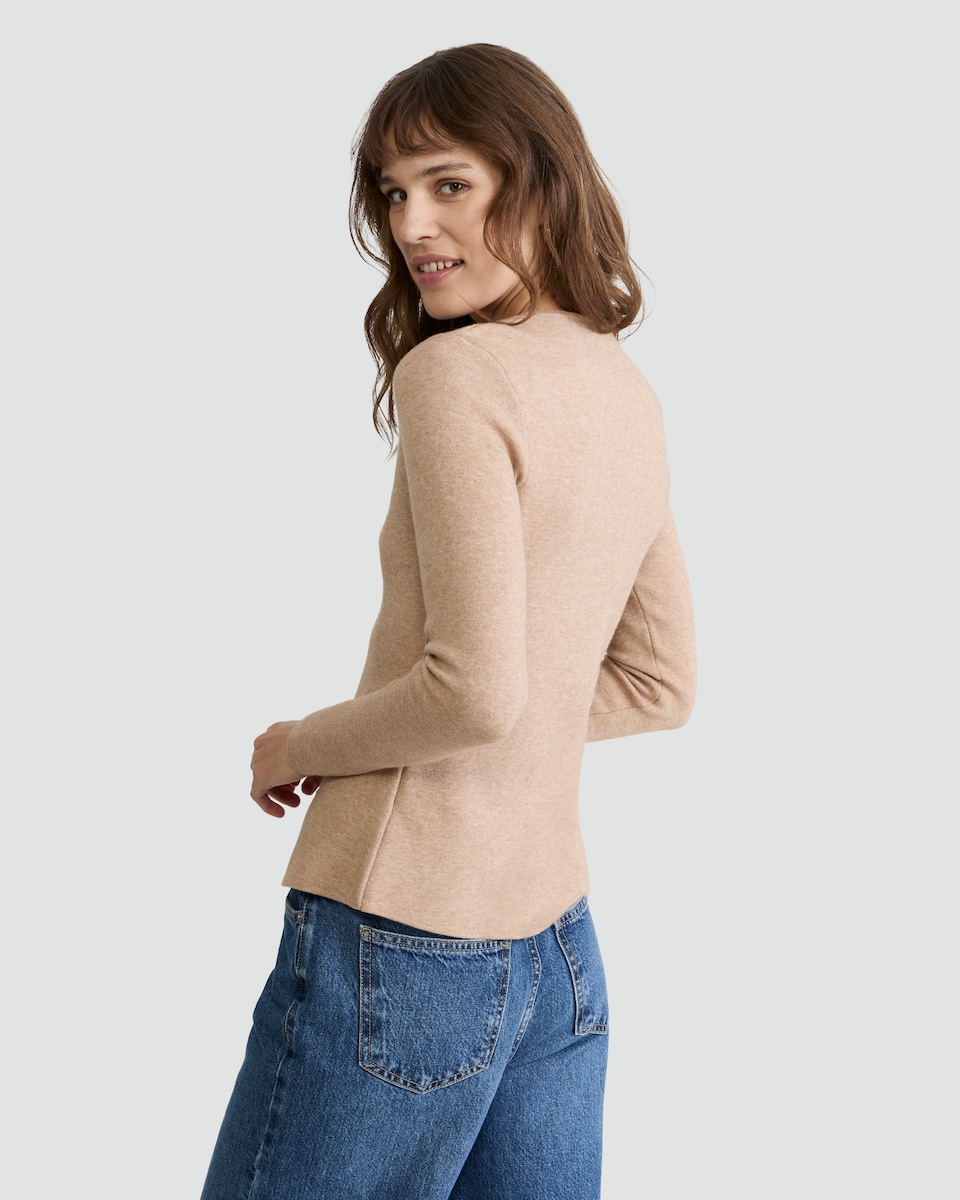 image 1 of F&F Knitted Button Front Cardigan in Camel