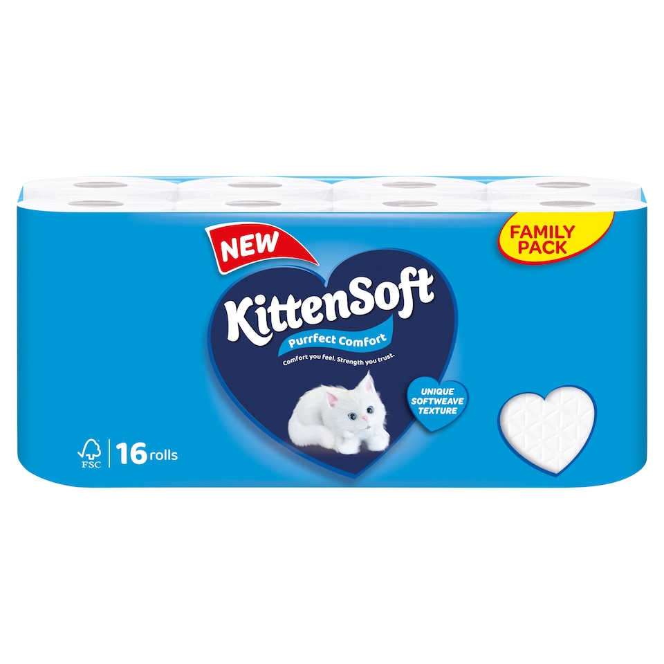 Kittensoft Purrfect Comfort 16 Rolls