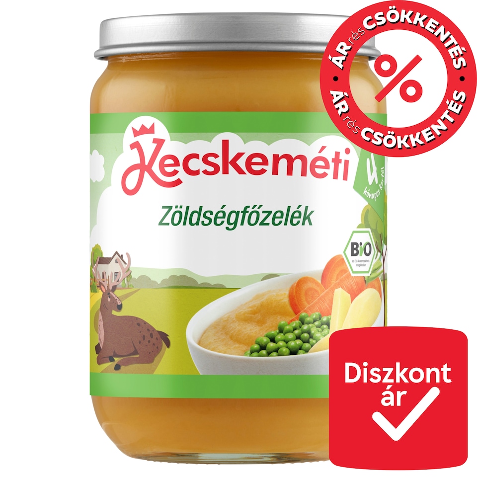 Kecskeméti bio zöldség bébifőzelék 4 hónapos kortól 190 g