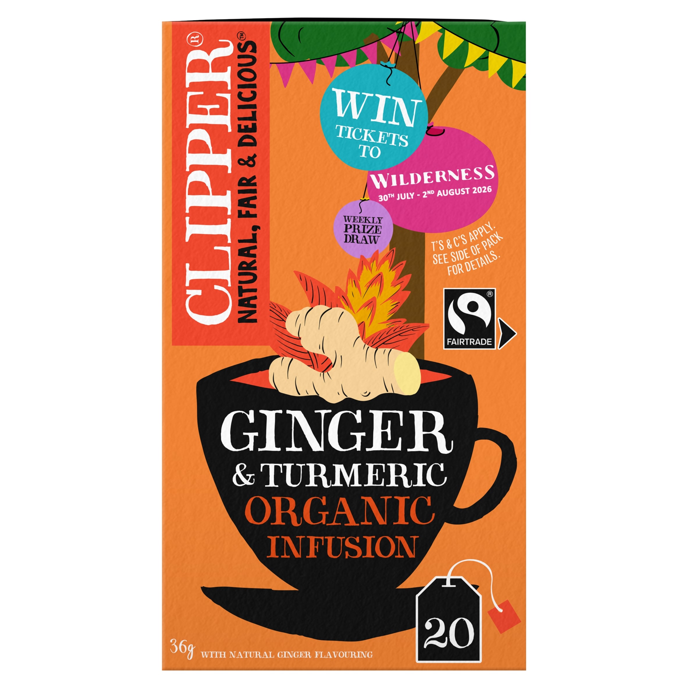 Clipper Restore Organic Ginger & Turmeric Tea 36G