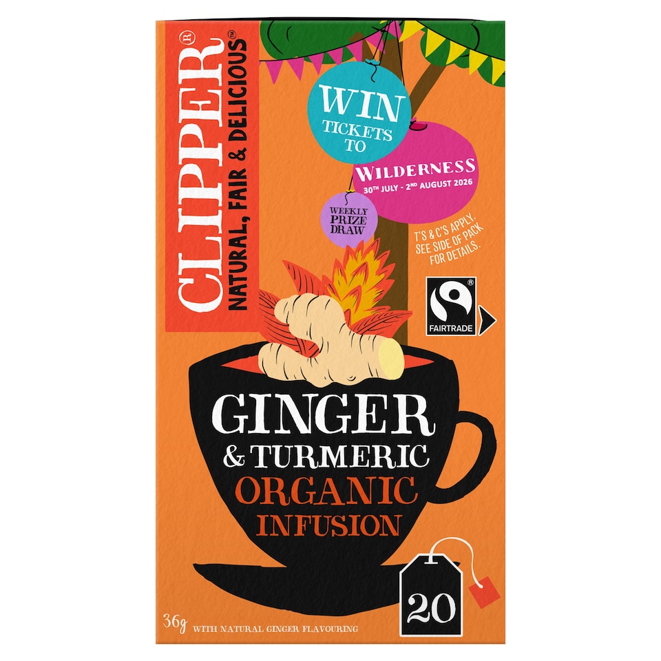 Clipper Restore Organic Ginger & Turmeric Tea 36G