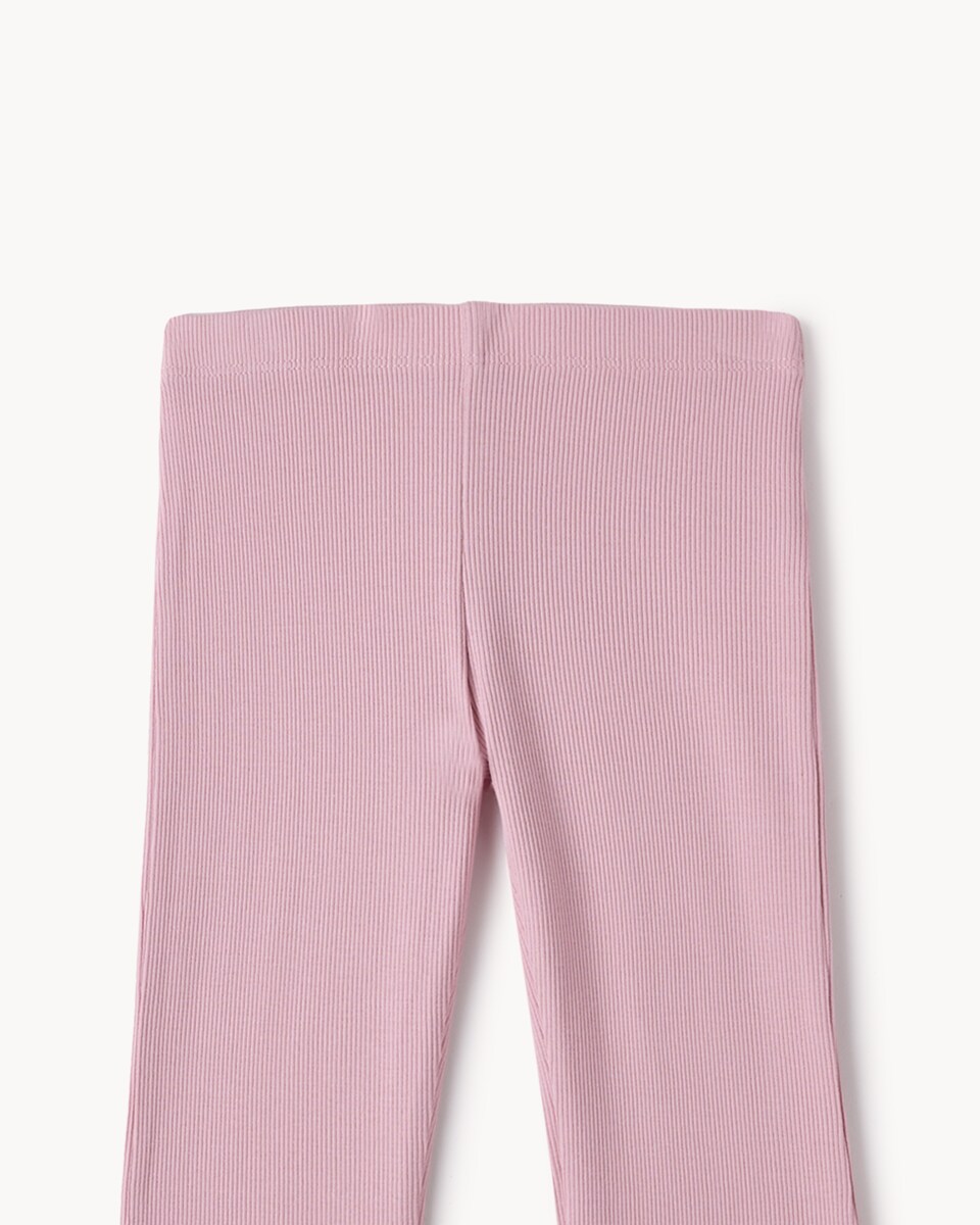image 1 of F&F Girls 5-Pack Cotton Rich Ribbed Flared Leggings in Multi