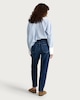 image 3 of F&F High Rise Slim Fit Mom Jeans in Navy