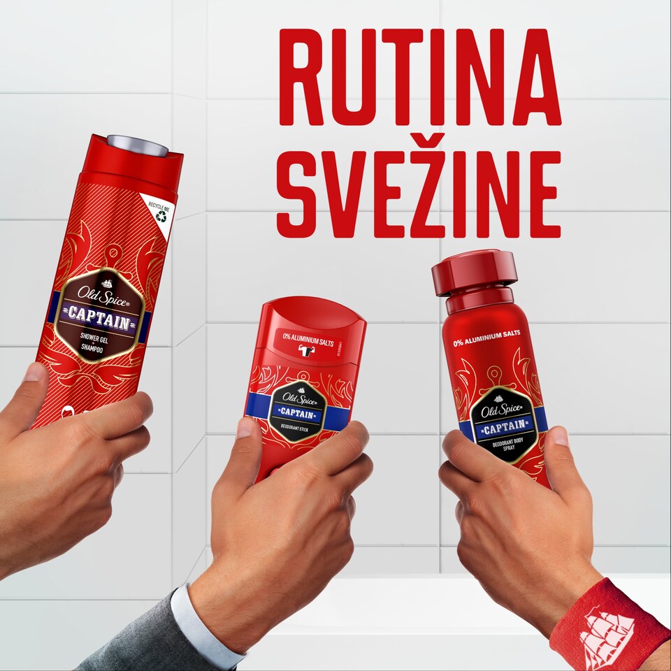 image 1 of Old Spice Captain Deodorant Stick For Men 50 ml, 48H Fresh, 0% Aluminium Salts