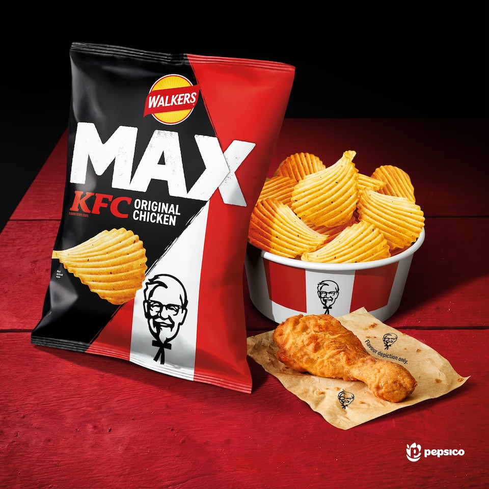 image 1 of Walkers MAX Kentucky Fried Chicken Crisps 50g
