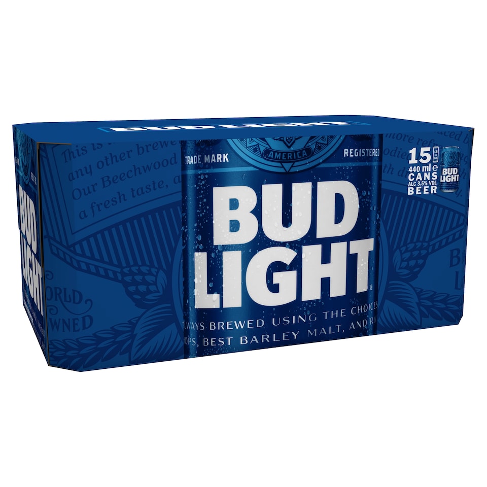 image 1 of Bud Light Lager 15 x 440ml