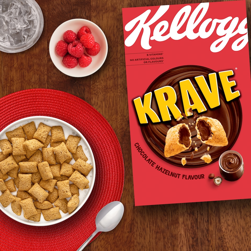 image 1 of Kellogg's Krave Chocolate Hazlenut Flavour Cereal 410g