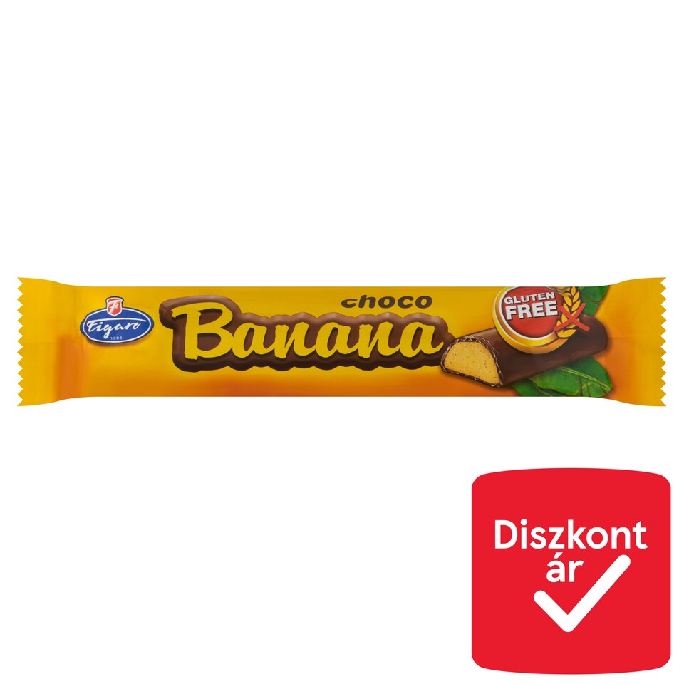 Figaro étcsokoládéval bevont banános habos zselé szelet 20 g  1. kép