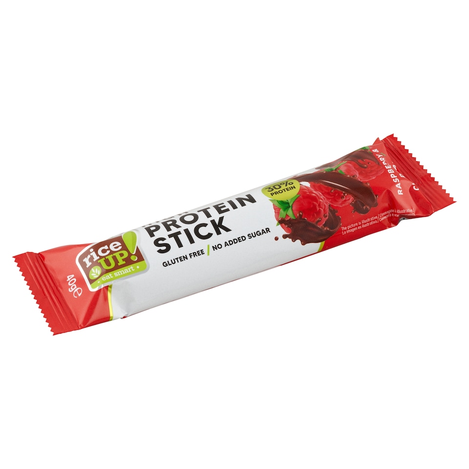 RiceUp! Raspberry Flavored Protein Bar with No Added Sugar 40 g