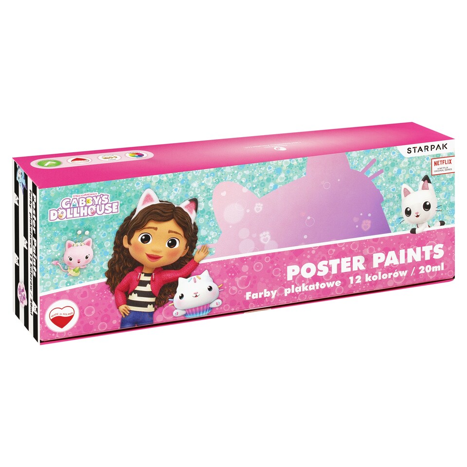 Gabby's Doll House Poster Paints 12 Colours 20 ml