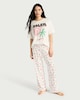 image 2 of F&F Pure Cotton Soleil Print Pyjama Bottoms in Multi White
