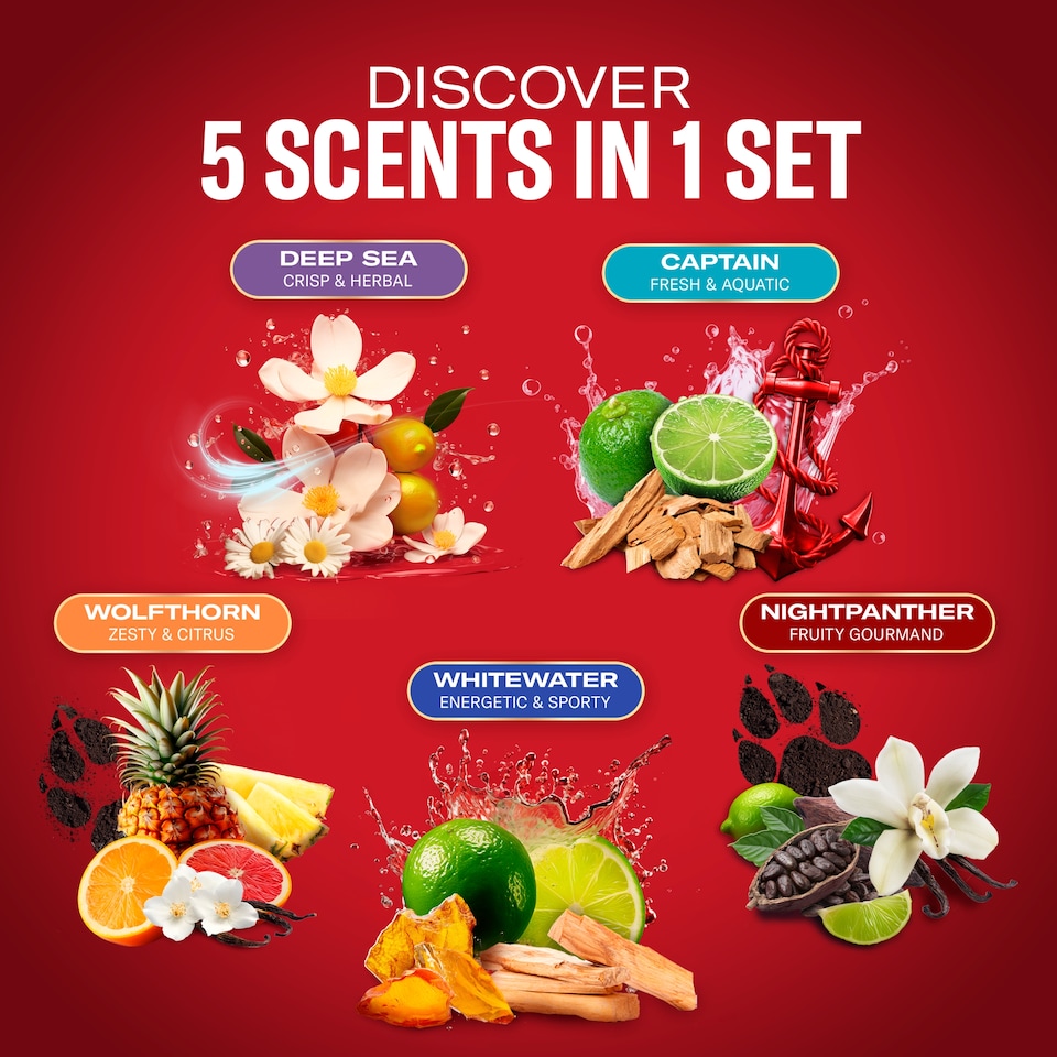 Obrázek 1 pro produkt Old Spice Discovery Box Dárková Sada S Tuhými Deodoranty, Spreji A Sprchovým Gelem