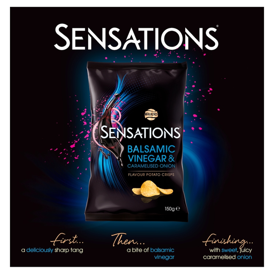image 1 of Walkers Sensations Balsamic Vinegar & Onion Crisps 150g