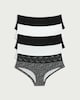 image 1 of F&F 5-Pack Cotton Rich Lace Waist Briefs in Multi
