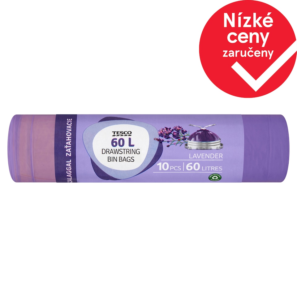 Tesco Odpadkové pytle levandule 60 l 10 ks