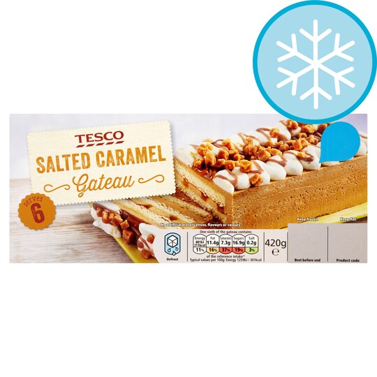 TESCO SALTED CARAMEL GATEAU Tesco Groceries