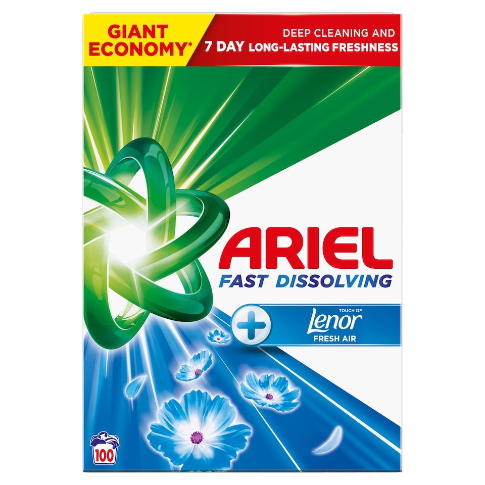 image 1 of Ariel Washing Powder 5.5kg, 100 Washes, +Touch of Lenor Fresh Air