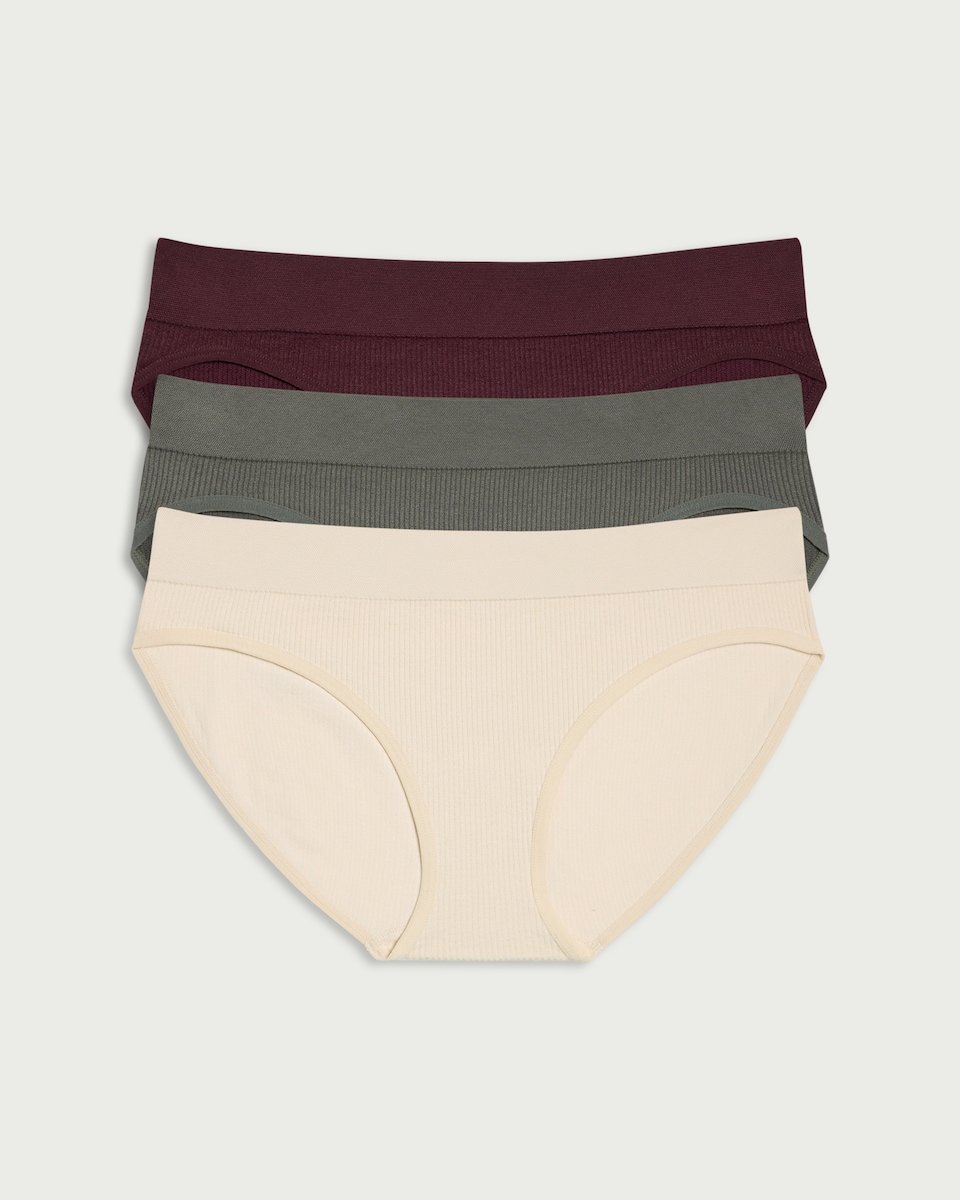 image 1 of F&F 3-Pack Seamfree Contour High Leg Knickers in Multi