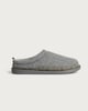 image 1 of F&F Fleece Lined Contrast Detail Mule Slippers in Grey