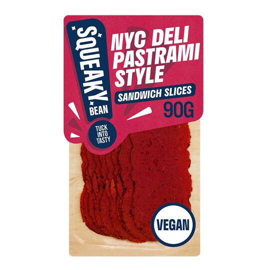 Squeaky Bean Ready To Eat Deli Pastrami Sandwich Slice 90G Tesco