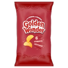 Golden Wonder Tomato Ketchup Crisps 6X25g