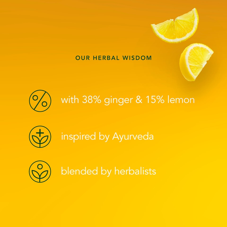 image 1 of Pukka Organic Lemon Ginger And a Touch of Manuka Honey 20 Herbal Tea Sachets 34g