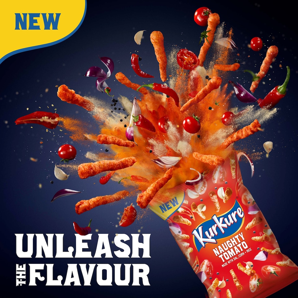 image 1 of Kurkure Naughty Tomato Sharing Bag Crisps 100g