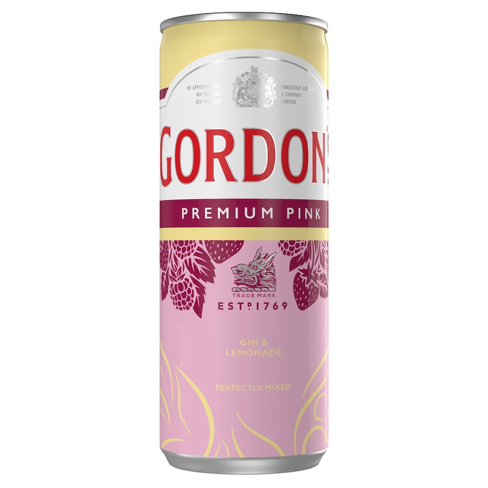 GORDONS PINK GIN AND LEMONADE 250ml