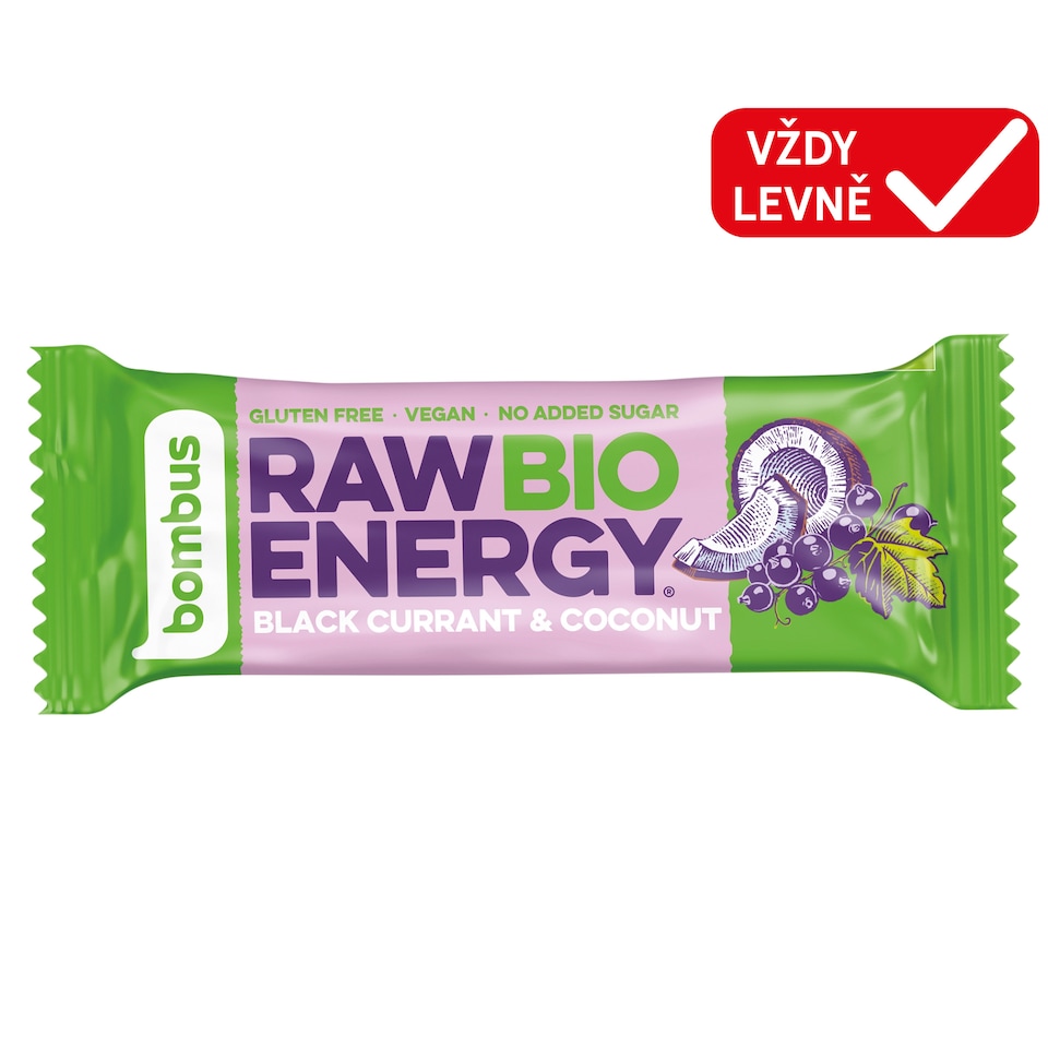 bombus Raw Bio Energy Black Currant & Coconut 50g