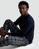 image 2 of F&F Long Sleeved Top and Check Print Fleece Bottoms Pyjamas in Multi