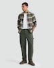 image 1 of F&F Pure Cotton Button Fastening Utility Trousers in Green