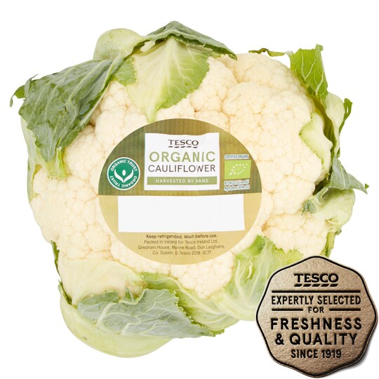 Tesco Organic Cauliflower Each Class 2 Tesco Groceries