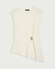 image 4 of F&F Textured Metal Co-ord Top in Cream