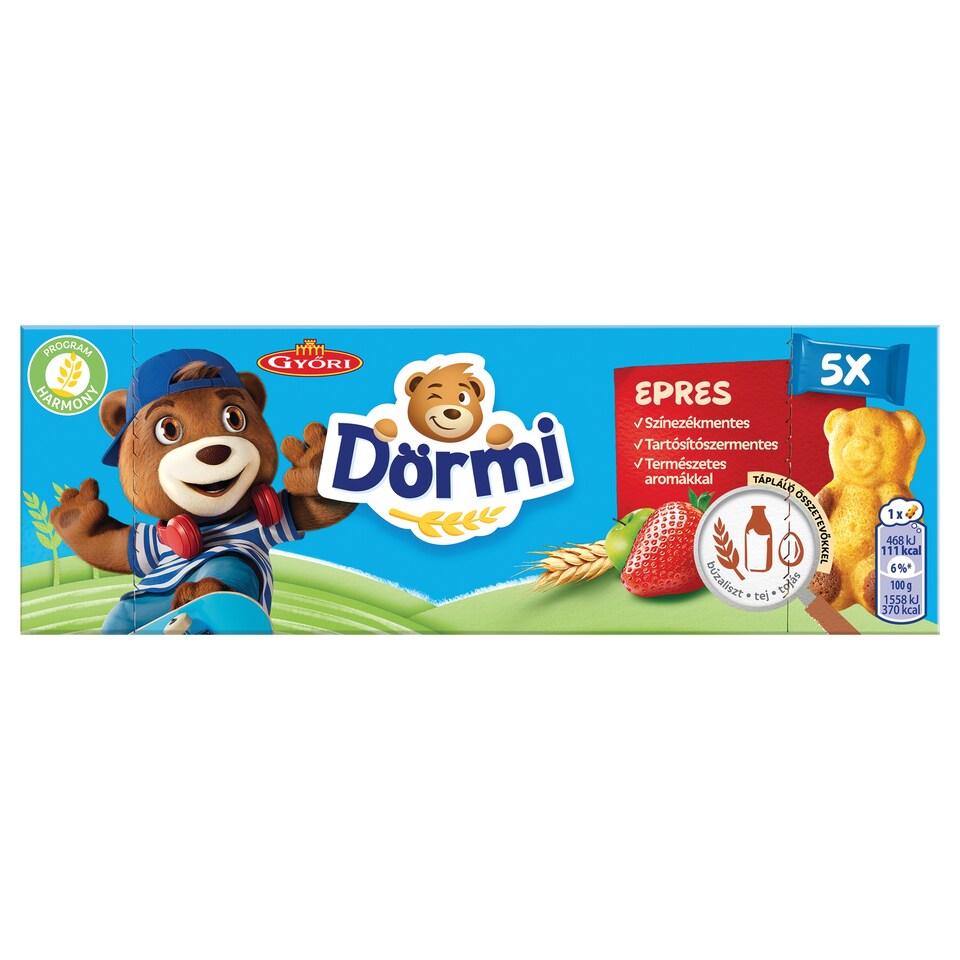 Dörmi Soft Sponge Cake with Apple-Strawberry Filling 5 x 30 g (150 g)